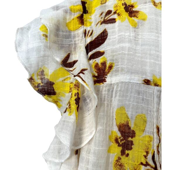 NWT Free People Naya Print Top in Ivory Combo - Picture 7 of 11